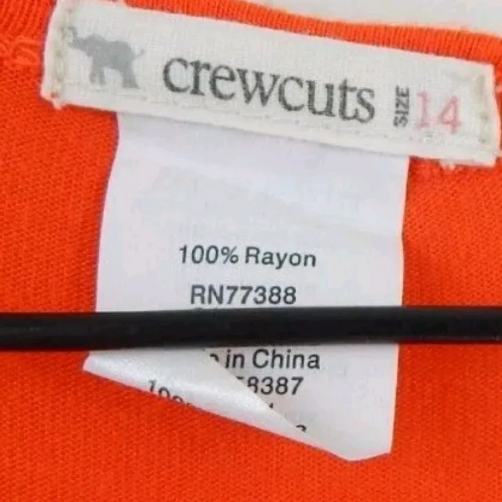 Crewcuts Girls Orange Button Down Dress